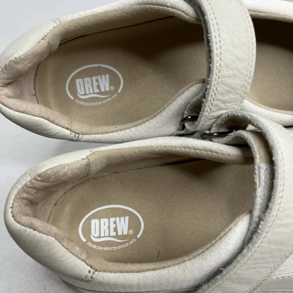 DREW ivory leather